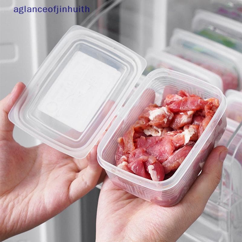 [aglanceofjinhui] Caixa De Preservação De Plástico Transparente Com Tampa Recipientes Para Alimentos Mais Nítidos Gelade