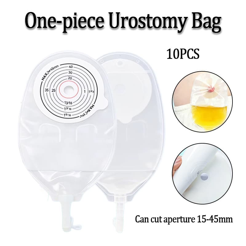 Bolsa De Urostomia De Uma Peça Para Cistotectomia Total Transparente Saco De Coleta De Estoma De Urina Anti-Vazamento