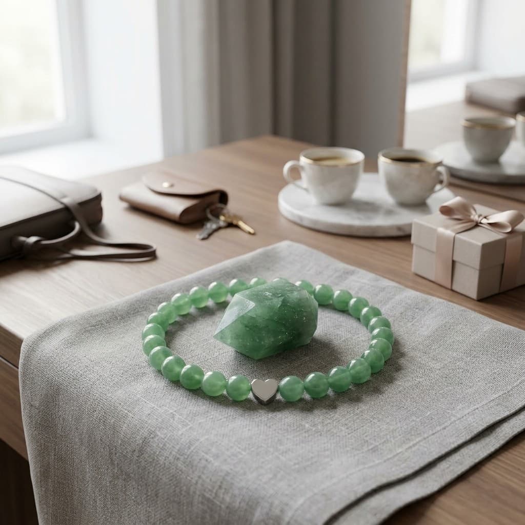 Pulseira De Coração Lápis-Lazúli Natural Ajustável Elástica Frisada Joias Femininas
