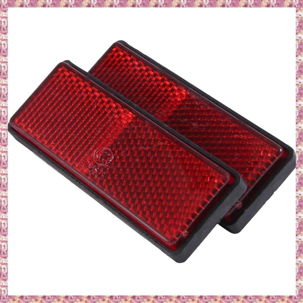 (Zsqa) Refletores Vermelhos Retangulares Universais Para Motocicletas ATV Bicicletas Dirt Bikes
