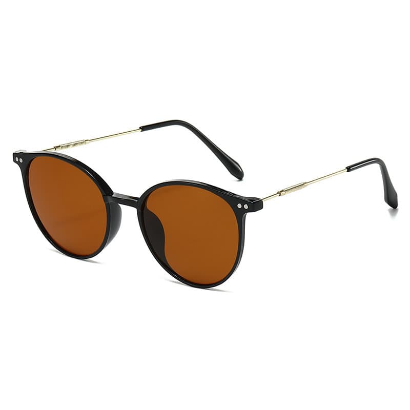 Óculos De Sol Feminino Olho De Gato Armação De Metal Moda Retrô Condução UV400