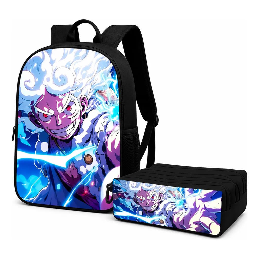 Kit Mochila E Estojo 3r Escolar Infantil Reforçada Anime