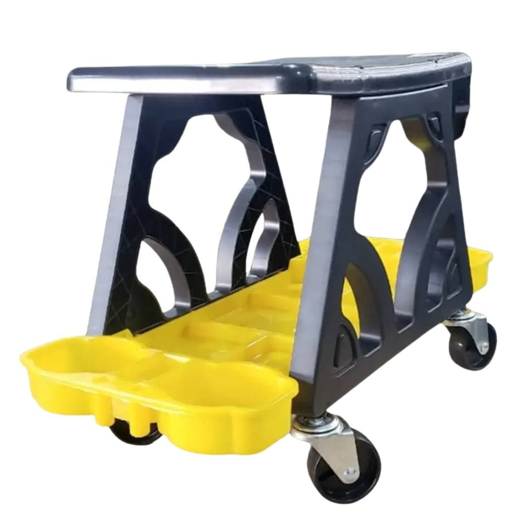 Banqueta Com Rodas E Compartimentos Para Detailers Rotta 376
