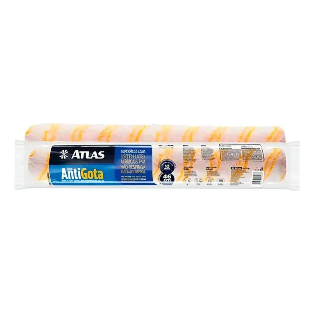 Rolo Antigota 46cm Duplo Pintura Profissional Atlas