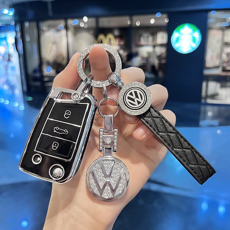 Adequado para Volkswagen Lingdu, Golf 7, chave dobrável T-Roc, Magotan de alta qualidade, chaveiro simples para carro 9W