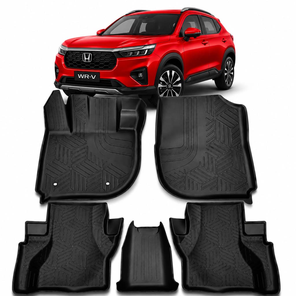Jogo Tapete Tipo Bandeja Borda Alta TPE Emborrachado Honda WR-V 2026 Em Diante 5 Peças