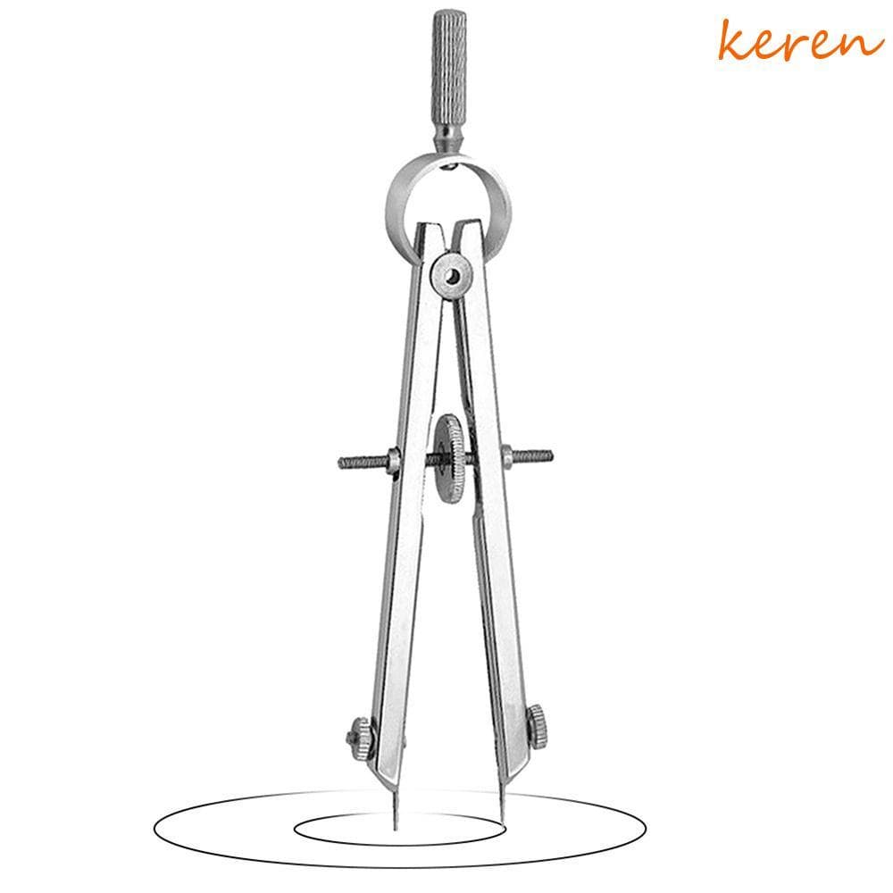 KEREN Matemática Bússola Profissional Com Bloqueio De Metal Papelaria Prata Arco Divisor Transferidor