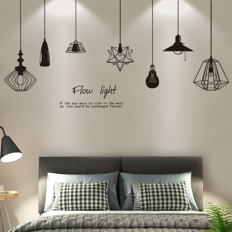 Quarto cabeceira adesivos de parede meninos Layout criativo decorações de parede papel de parede auto-adesivo 3d tridime