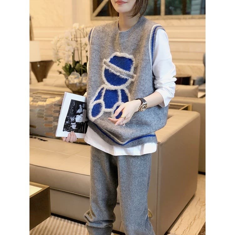 2026 primavera outono novo estilo bens europeus na moda feminina colete de malha camisola colete exterior usar camisola