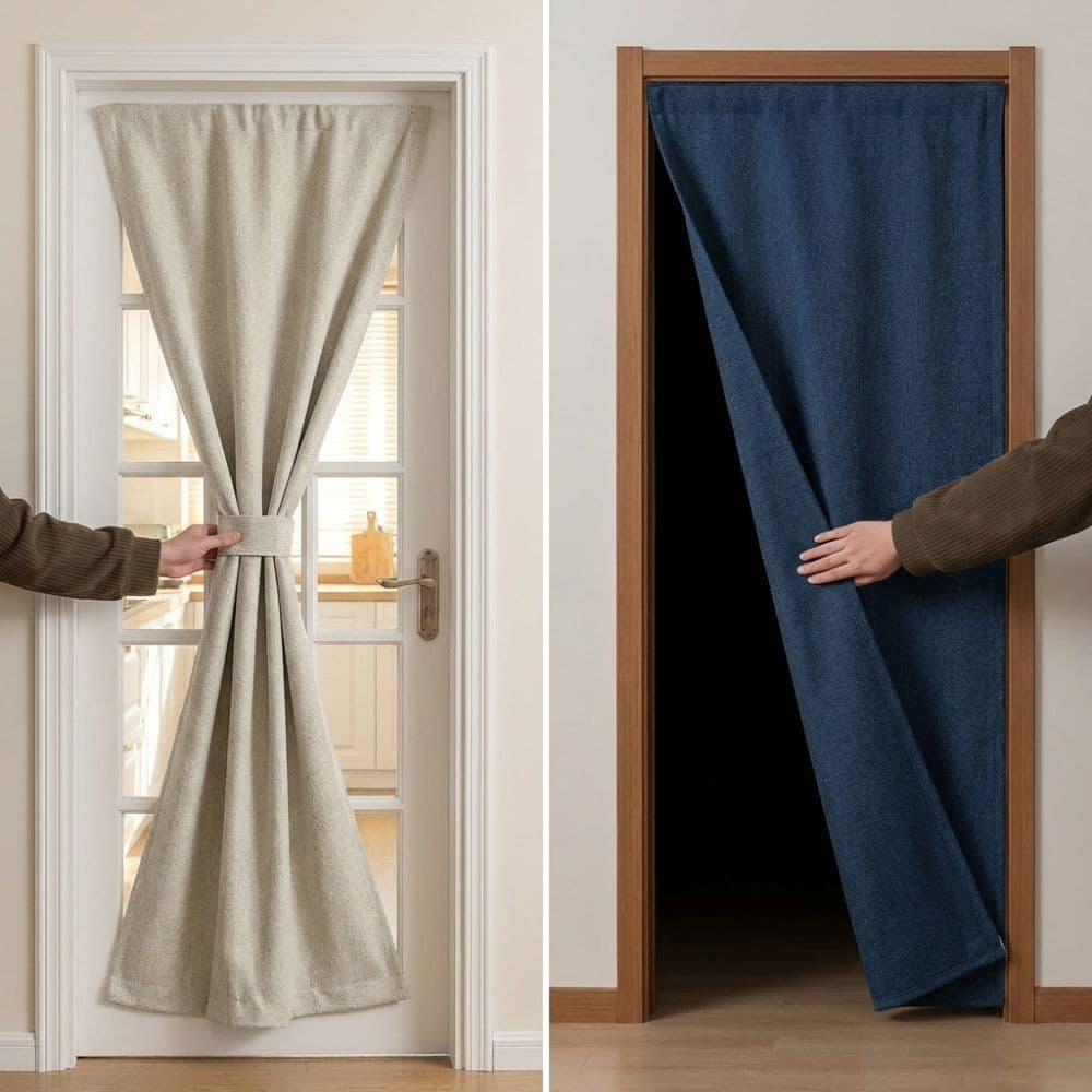 Cortina De Fita Mágica ZHDYEB , Cortinas Blackout Autoadesivas À Prova De Poeira , Proteção UV
