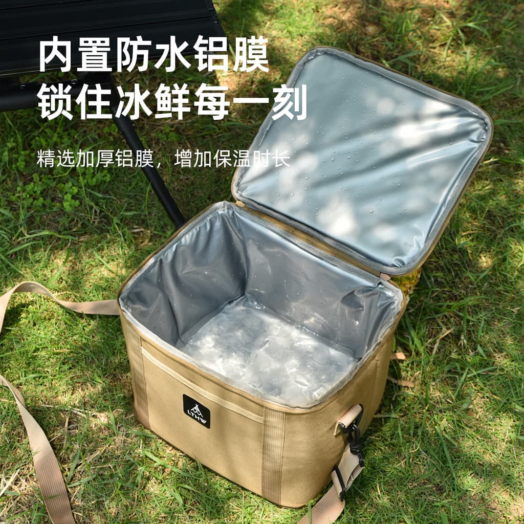 Saco de gelo refrigerado para viagem ao ar livre, saco de isolamento, grande capacidade, caixa de armazenamento, acampam