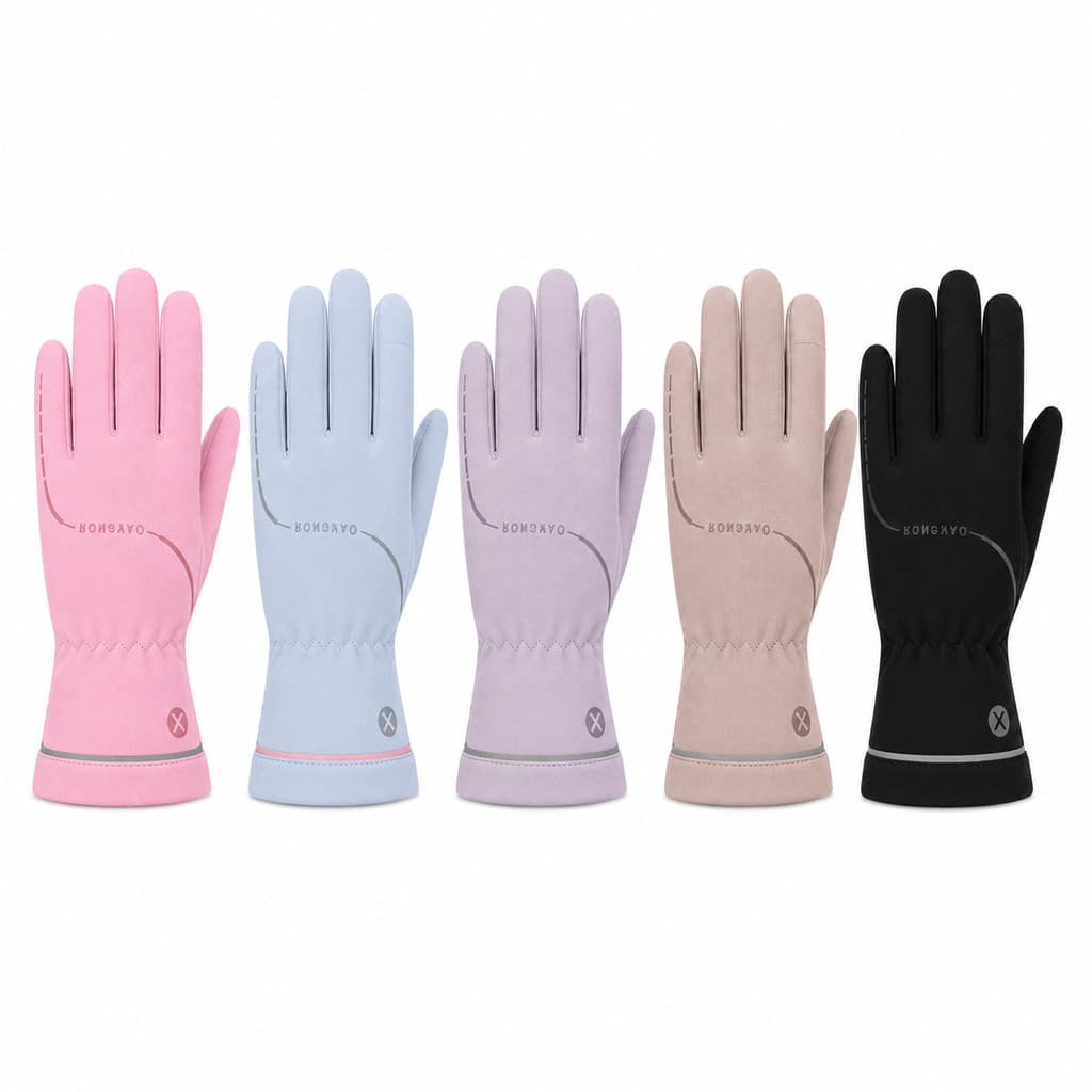 Luva Feminina Touch Screen Inverno Peluciada Térmica Luva Feminina Quentinha Luva Resistente á Água