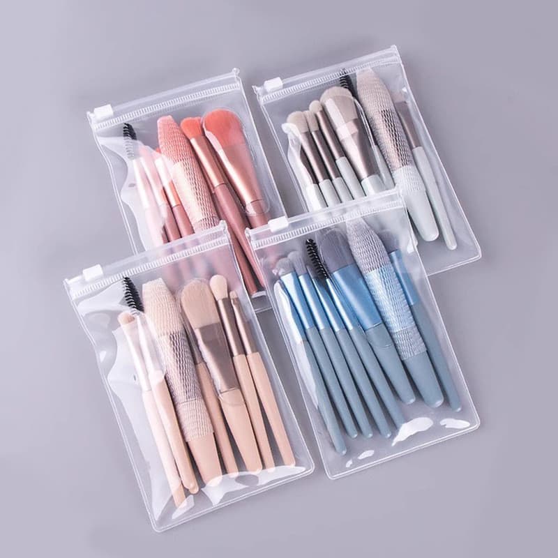 Conjunto de 8 pincéis de maquiagem, pincéis portáteis para blush e corretivo em cores macaron, ferramentas de beleza, im