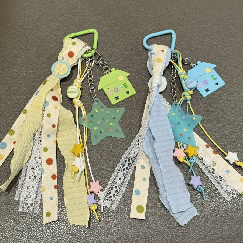 Dopamine Bow Color Dot Bag Package Pendant Keychain Hanging Ornament Miu Accessories Lanyard UPHX
