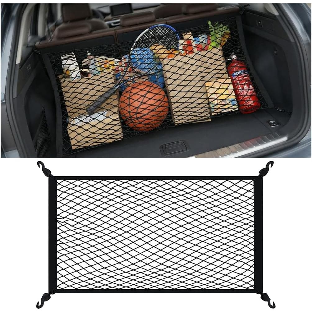 Rede de Carga para Carro, 31,5" x 23,62", Elástica, Extensível e Ajustável, com Gancho, Organizador de Armazenamento de