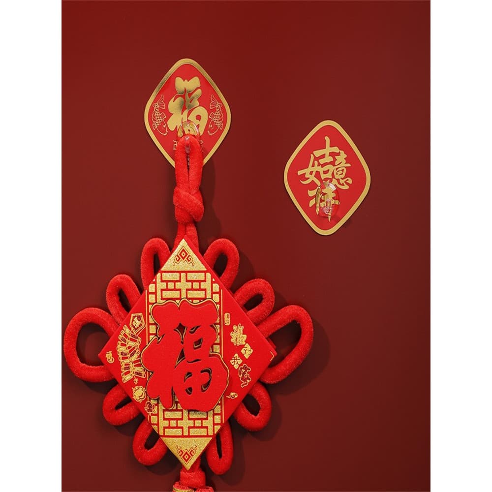 Fu personagem gancho forte carga-rolamento adesivo adesivo gancho vermelho fu gancho pegajoso festivo Extra grand