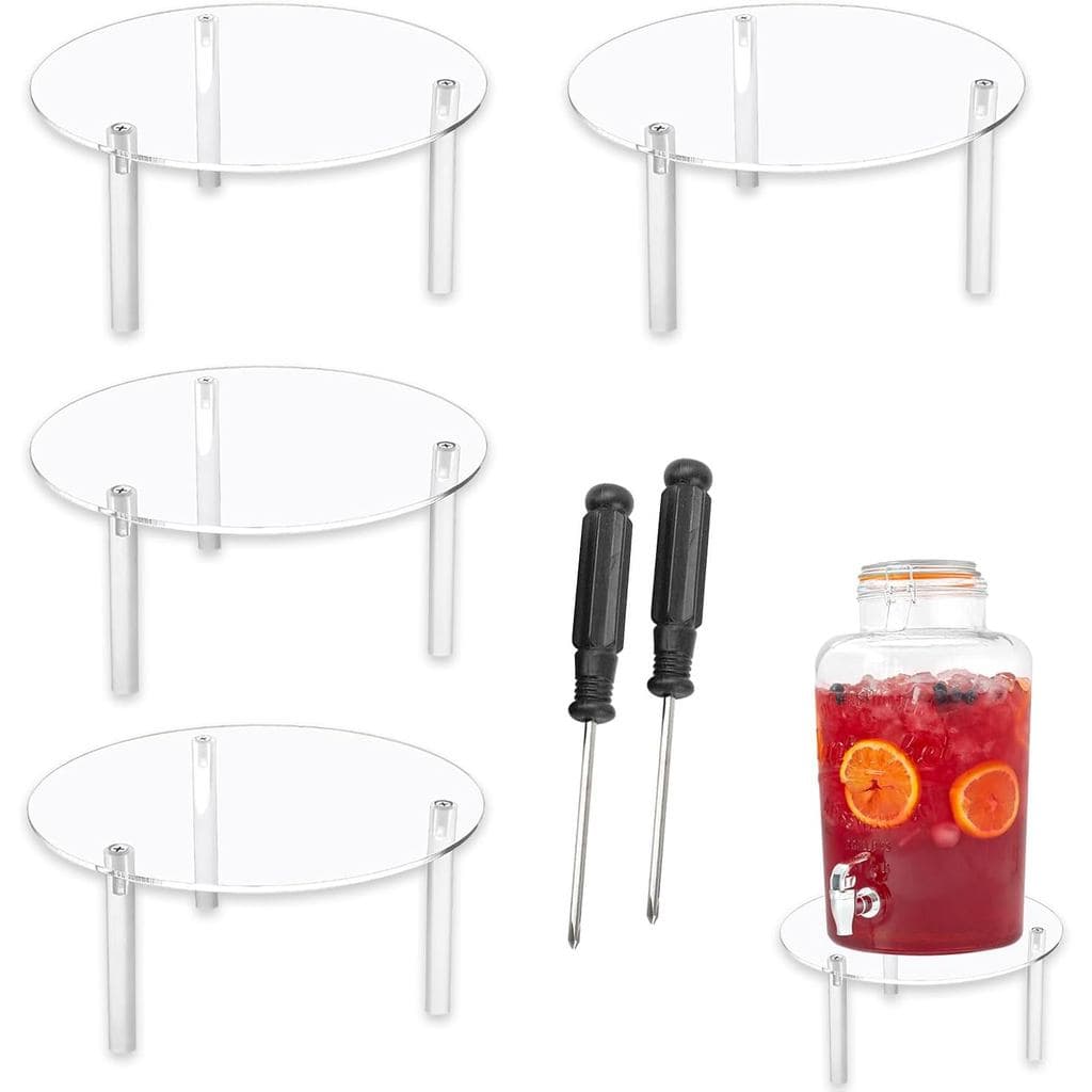 4 Suportes para Dispensador de Bebidas, Suporte de Acrílico para Dispensador de Bebidas de 7,9", Suportes de Acrílico Tr