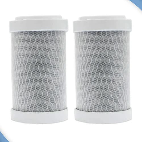 Kit 2 Refil Carbon Block 5x2.1/2 5 Micras Filtro Carvão Ativado Prateado