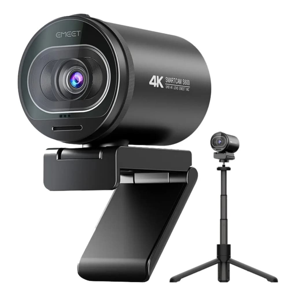 Webcam Emeet Smartcam S600 4k Com Foco Automático Preto (sem tripé)