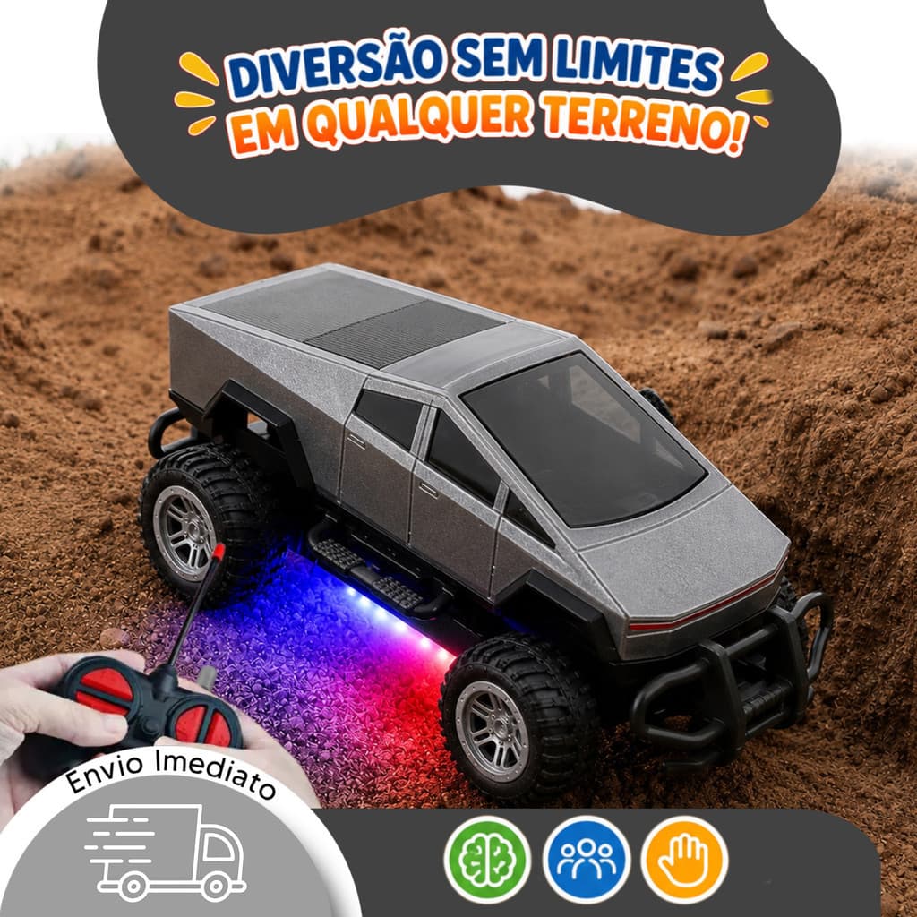 Carrinho Speed King Controle Remoto Com Luz LED Brinquedo Infantil