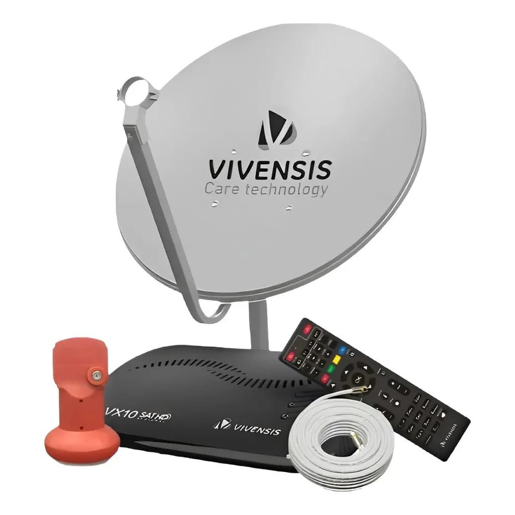 Kit Receptor Digital Vx10 Vivensis Antena Lnbf Ku Cabo