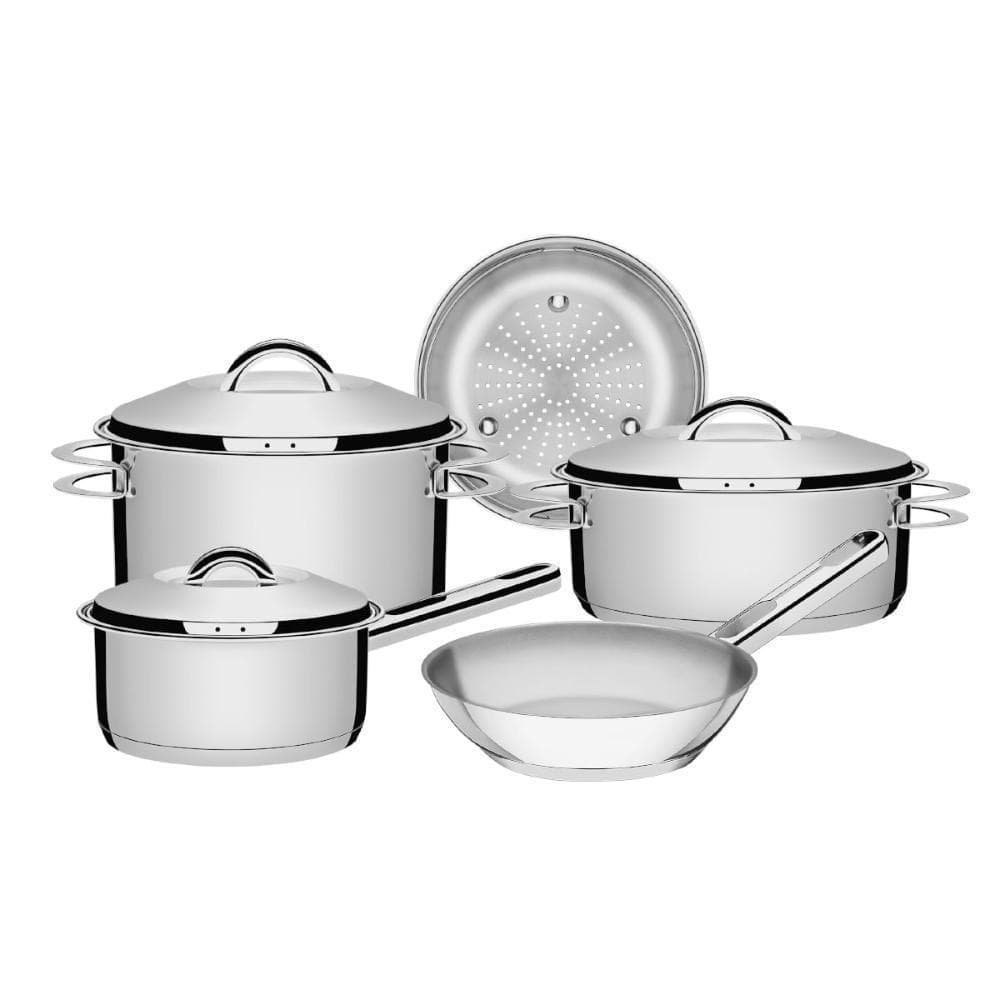 Jogo de Panelas Solar Outras Panelas Aço Inox 5 Peças Fundo Triplo Tramontina