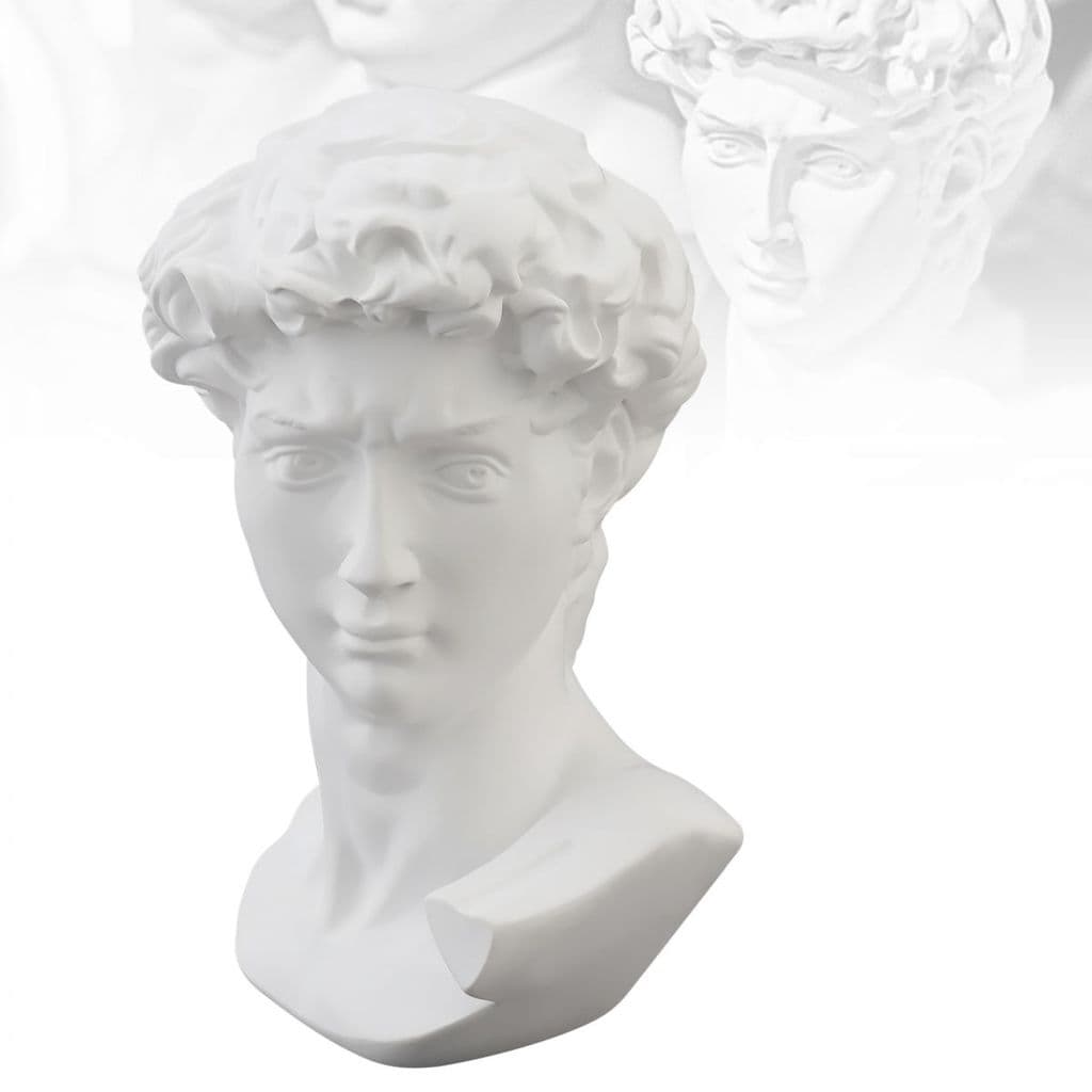 Esculturas Clássicas De Cabeça De Estátua De David Romana Grega De Resina De 6 Polegadas Para Decoração De Casa/Escritór