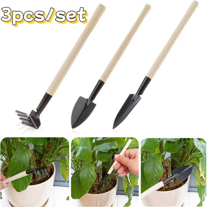 3 Unidades/Conjunto Mini Pá Multifuncional Para Ferramentas De Jardinagem Afrouxar Solo Com Plantas De Jardim Doméstico