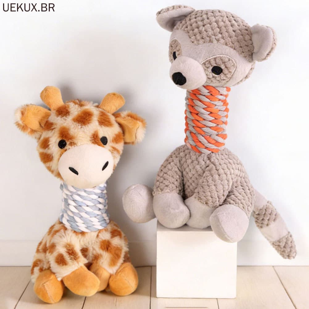 Brinquedo De Rangido De Cachorro Indestrutível Guaxinim Pelúcia Estridente Para Mastigadores Agressivos Resistente Limpe