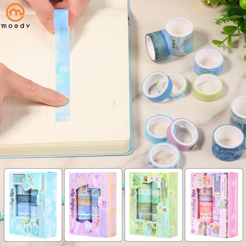 12 Rolos De Fita Adesiva Decorativa Para Scrapbook , Conjunto Washi De 2 m De Comprimento Decoração SHOPSKC4542