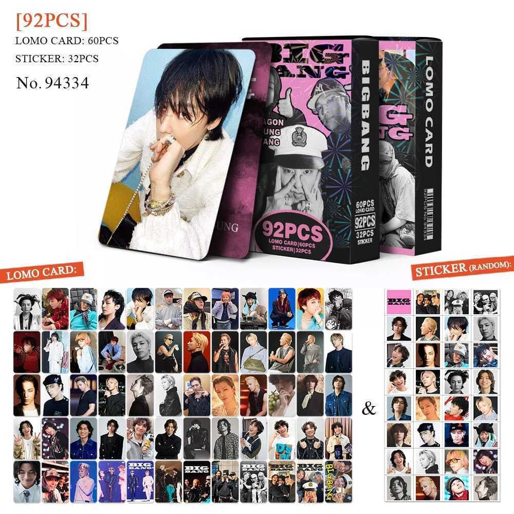 K-POP 60pcs/box com 32pcs adesivo BIGBANG Photocard Pronto Para Ser Cartão LOMO Postal De Coleção