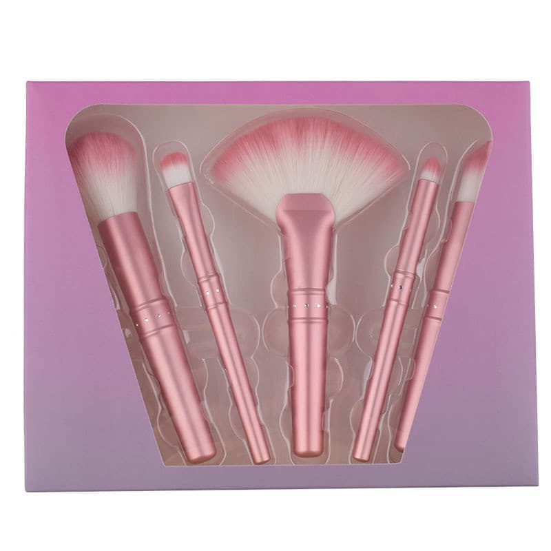 5 Pincel de reparo facial Pincel de pó solto Conjunto de pincéis de maquiagem Pincel de sombra Pincel de maquiagem Conju