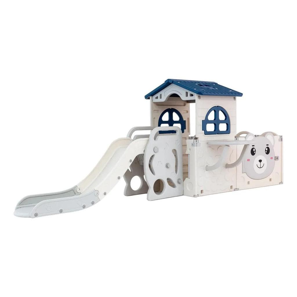 Casinha Playground Urso Infantil Escorregador e Cercadinho Freso Brinquedo para Crianças 7×1