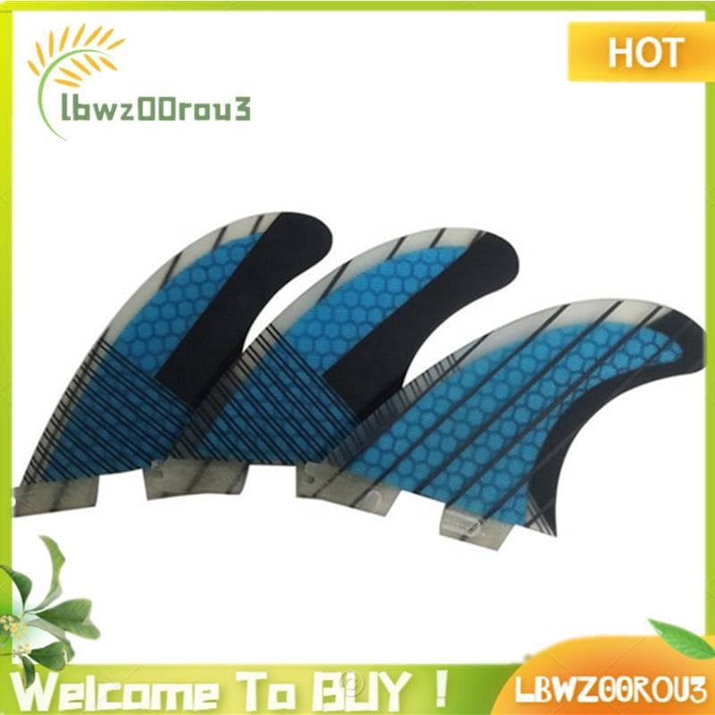 Barbatanas De Surf G5 , Acessório De Prancha De Três Peças , Leme De Favo De Mel Para Base FCS2 Azul