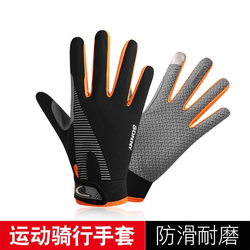 Luvas de ciclismo transfronteiriças para primavera e verão, de dedo inteiro, para homens e mulheres, adequadas para mont