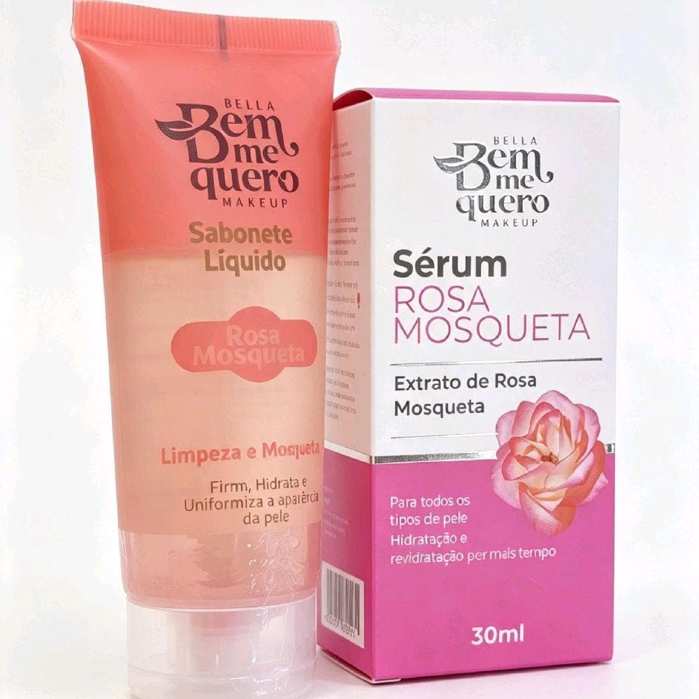 Combo Sabonete Líquido + Sérum Rosa Mosqueta Bem Me Quero — Rotina Completa
