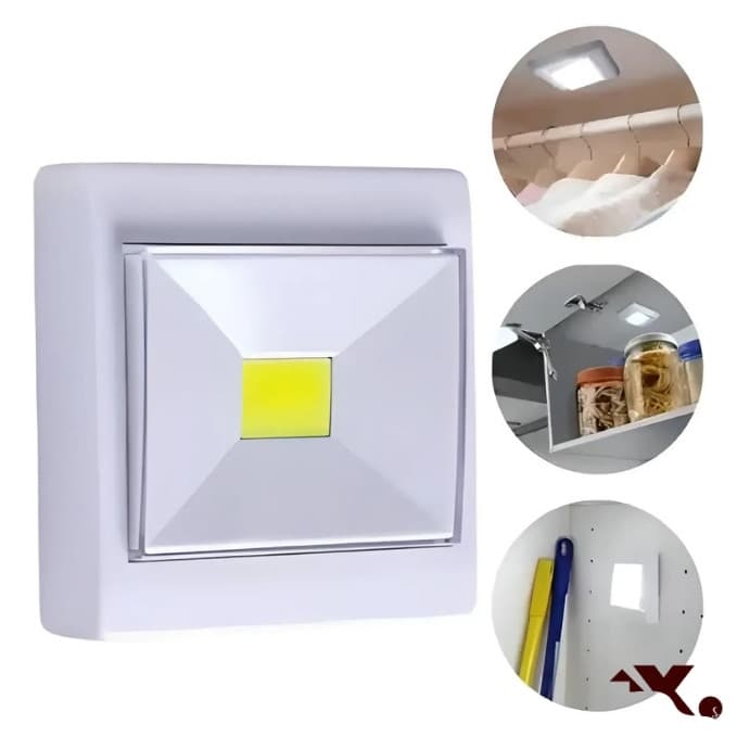Luminária Interruptor Led Sem Fio Multifuncional com Imã e Fita Dupla Face