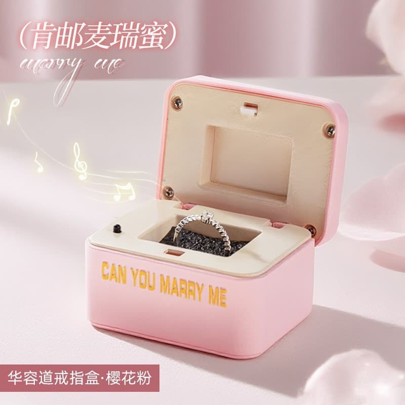 [Sem anel] Kenmail Mai Ruimi Ring Box Flip Presente de aniversário Dia dos Namorados Tanabata Presente para namorada