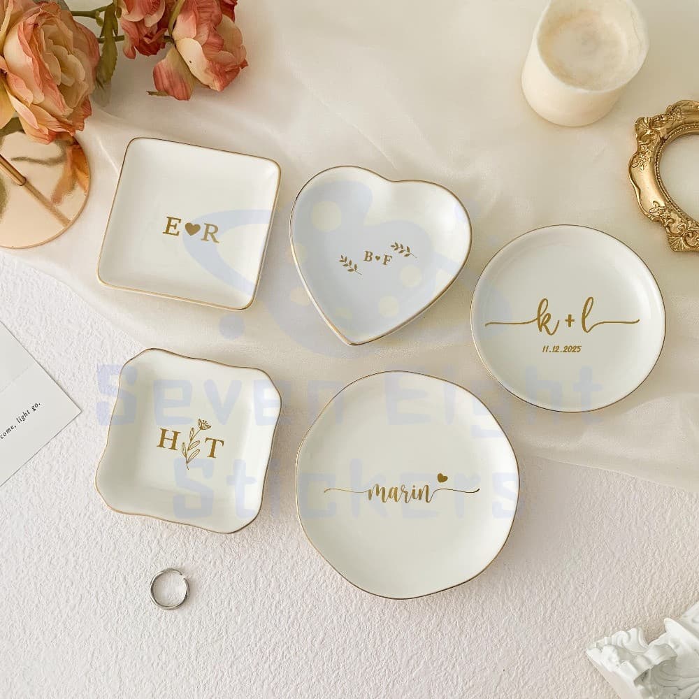 Prato De Joias Personalizado/Presentes De Dama De Honra/Anel De Noivado/Presente De Aniversário Para Ela Formatura Chá D