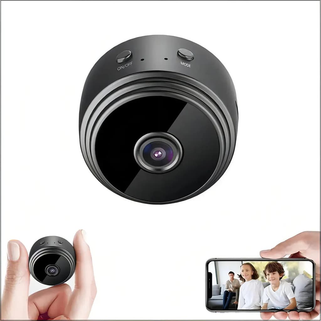 Mini Câmera Espiã A9 Monitoramento Wifi Sensor P/ Uber E 99 Cor Preto
