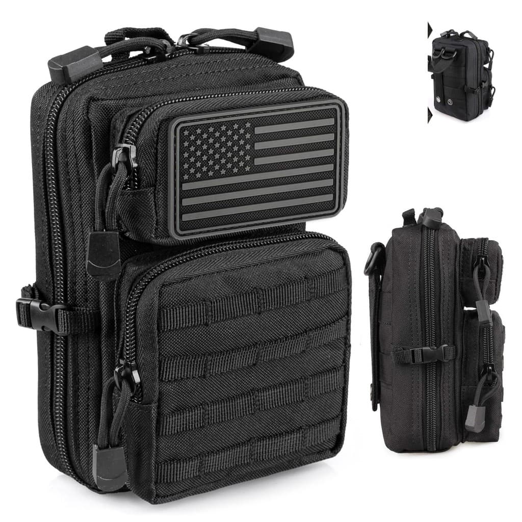 Bolsa De Armazenamento Multifuncional Molle , Com Vários Bolsos E Um patch Decorativo Gratuito Para Bandeira . Saco Comp