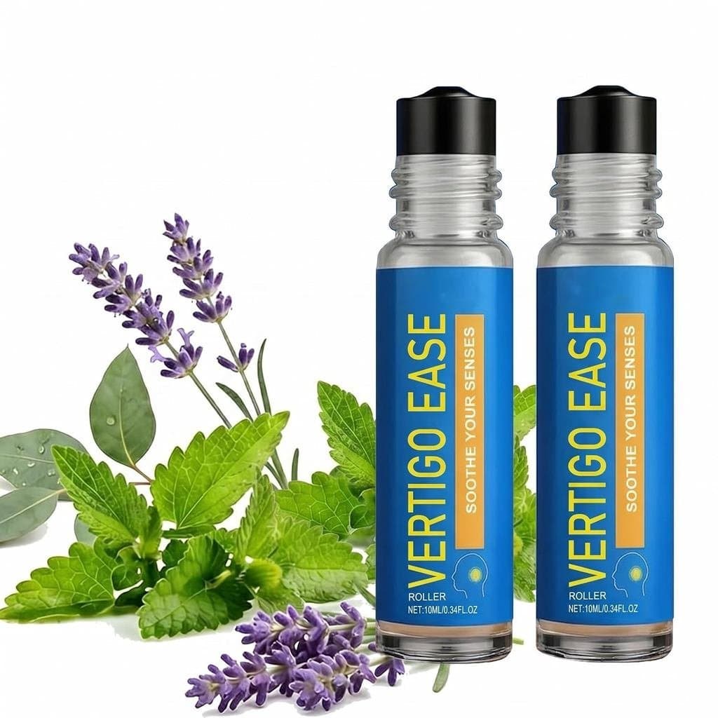 2VertigoEaseRollOn | hingRoll-OnforHeadComfort-EssentialBlend para Tonturas e Promove o Relaxamento - Portátil - 10ml