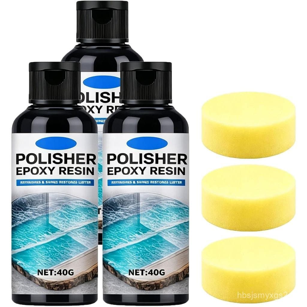 Polidor de Resina Epóxi 40ml, Kit Premium de Limpeza e Polimento de Resina Epóxi para Riscos, Arranhões, Polimento, para