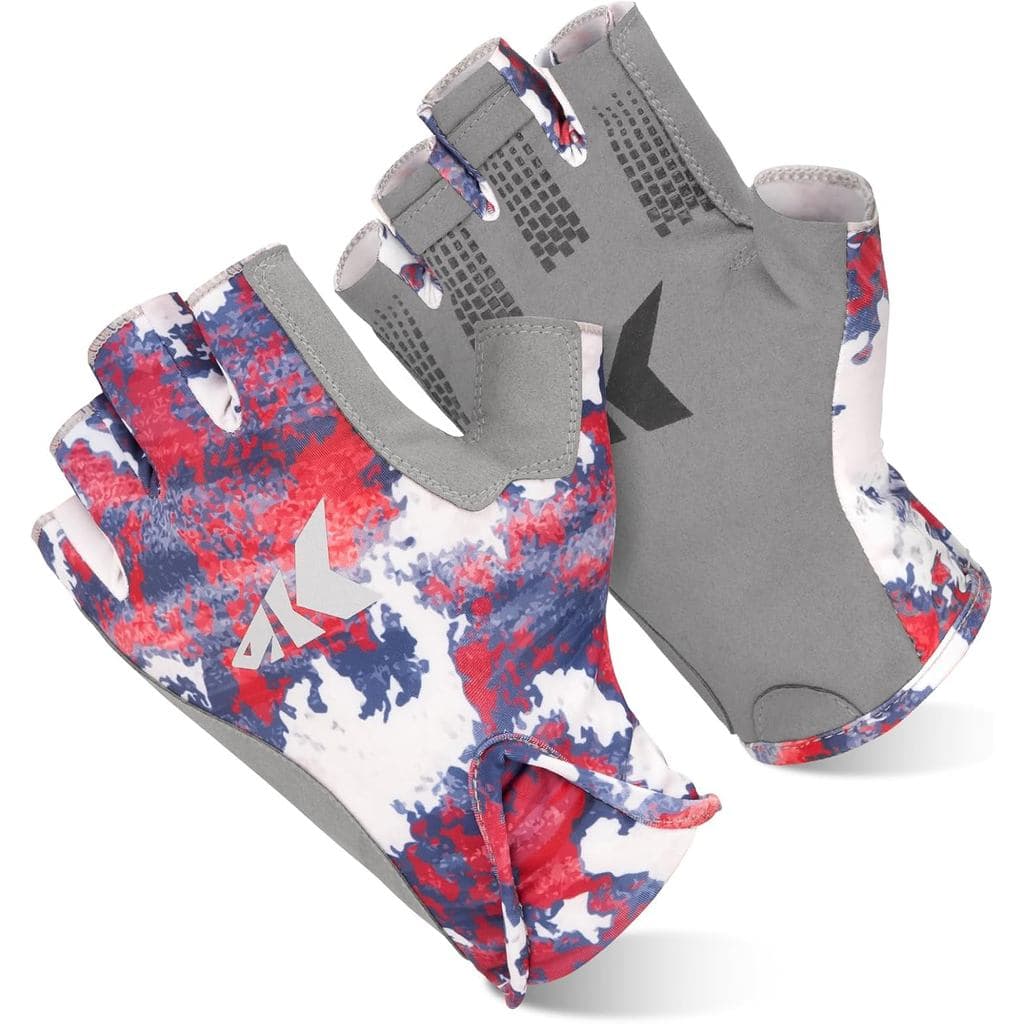 Luvas KastKing Gill Raker II, Tecido Refrescante FrostWeave com Proteção UPF 50, Empunhadura Antiderrapante, Secagem Ráp
