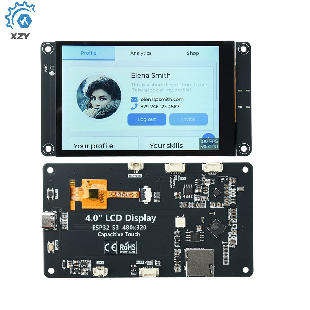 ESP32-S3 4.0-Polegada WiFi Bluetooth Placa De Desenvolvimento Resolução 320 * 480 Tela De Toque Inteligente Suporte Xiao