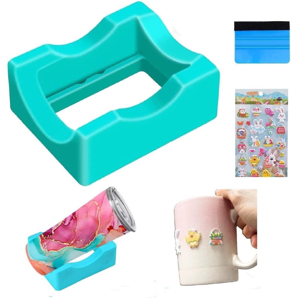 Suporte para Copos para Artesanato de Tumblers, Pequeno Suporte de Silicone para Copos com Ranhura Integrada para Aplica