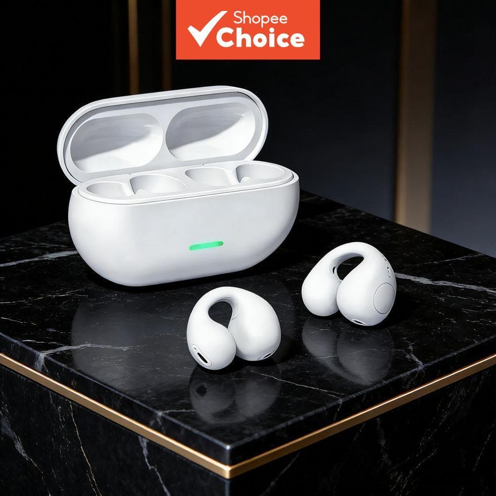 Fones De Ouvido Clip-Ear De Condução De Ar TWS Sem Fio HiFi Estéreo HD Chamadas ENC Com Cancelamento De Ruído À Prova D'