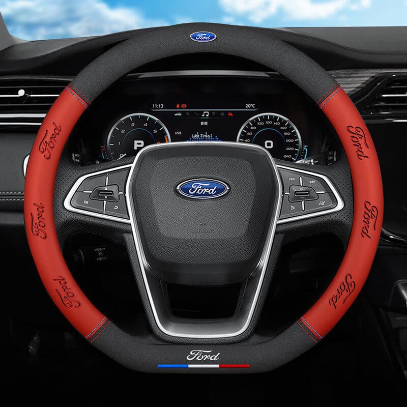 Adequado para Ford Focus, Capa de Volante em Suede, Ranger XLT, WildTrak, Focus MK2, MK3, Ranger Raptor, Mustang, Ecospo