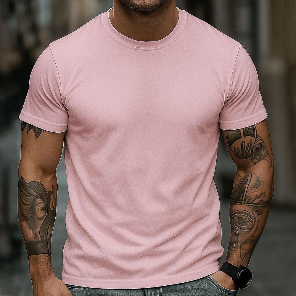 Camiseta Básica Masculina 100% Algodão Estilosa Moda Dia A Dia Escola Academia Stretwear Moda Diária