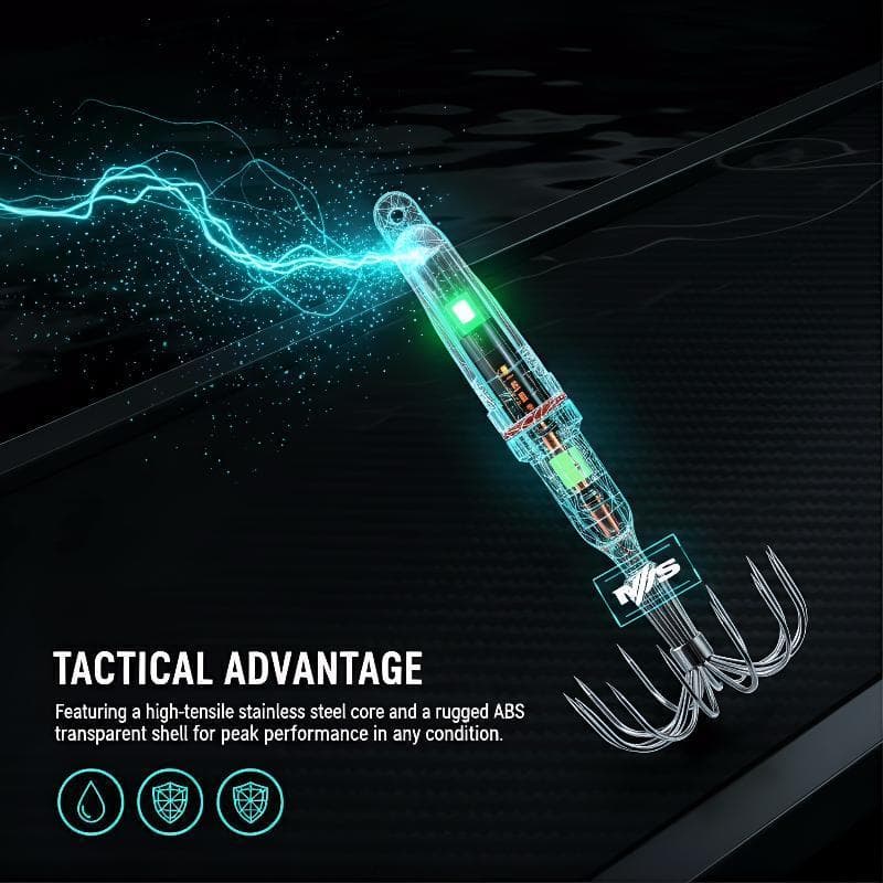 Pesca Eletrônica 1Pc LED Luminosa Lâmpada De Água Lula Com 8 Ganchos À Prova Dwaterproof Para Noite Mar Barco